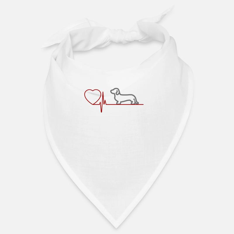 teckel - Bandana - blanc