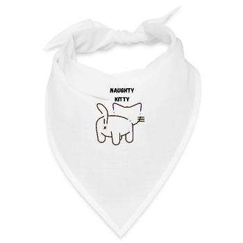 NAUGHTY KITTY - Bandana - Weiß - Vorne