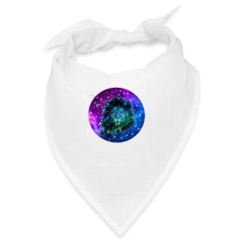 Galaxy Löwe mit Galaxy Design - Bandana - Weiß - Vorne