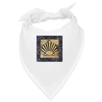 Jakobsmuschel Camino de Santiago - Bandana - Weiß - Vorne