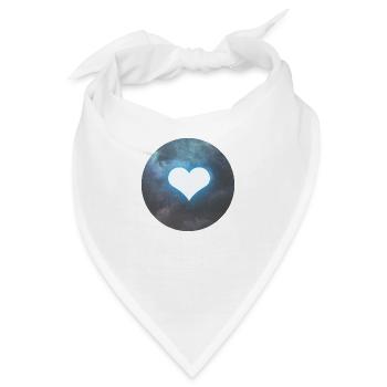 Universum Herz - Bandana - Weiß - Vorne