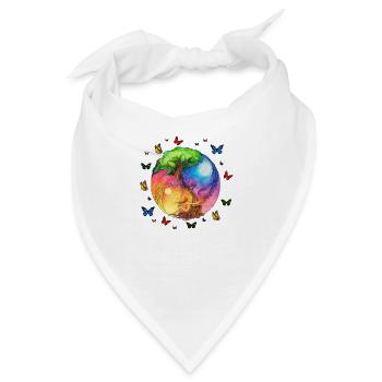 Yin Yang, Yin Yang Symbol, Yin Yang Taoism, - Bandana - Weiß - Vorne