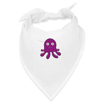 Lila Krake - Bandana - Weiß - Vorne