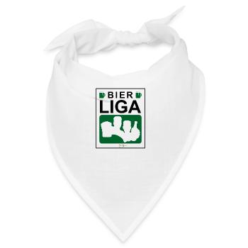 Bier Liga Logo grün - Bandana - Weiß - Vorne