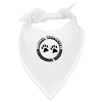 animal supporter - Bandana - Weiß - Vorne
