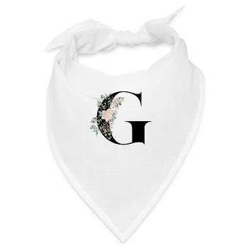Buchstabe G blühen - Bandana - Weiß - Vorne