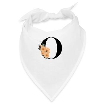 Buchstabe o blühen - Bandana - Weiß - Vorne