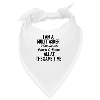 I Am A Multitasker T-shirt - Bandana - Weiß - Vorne