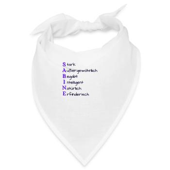 Sabine- Name, Charakter, Eigenschaften - Bandana - Weiß - Vorne