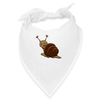 Schnecke lustig zwinkern - Bandana - Weiß - Vorne