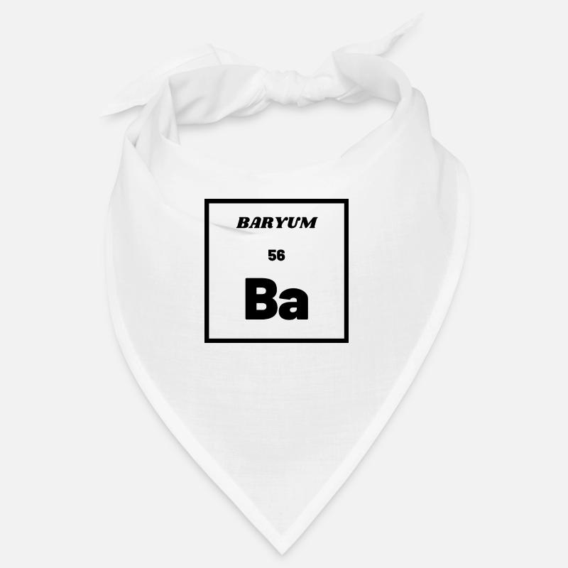 BARYUM (Ba) - Élément chimique n° 56 - Bandana - blanc