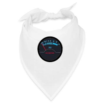 VU Meter Analog Audio Vintage Retro - Bandana - Weiß - Vorne