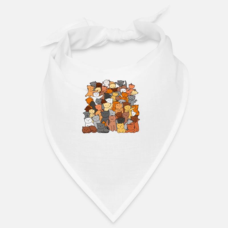 Groupe chat multicolore Bandana