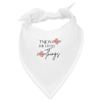 Genießen Sie the Little Things Phrases - Bandana - Weiß - Vorne