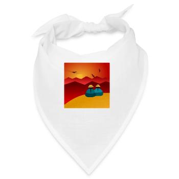 Zwei Frauen, die den Horizont betrachten - Bandana - Weiß - Vorne