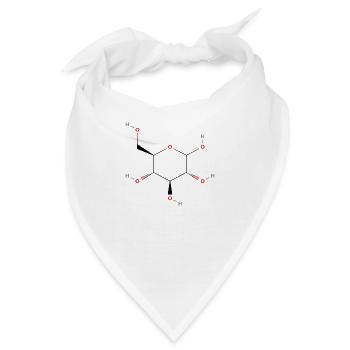 GlukoseMolekül - Farbige Strukturformel - Bandana - Weiß - Vorne