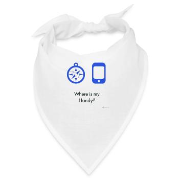 Where is my Handy? - Bandana - Weiß - Vorne