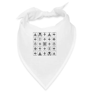 Muster berber - Bandana - Weiß - Vorne