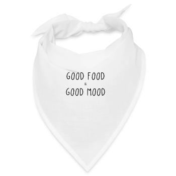 Good food good mood - Bandana - Weiß - Vorne
