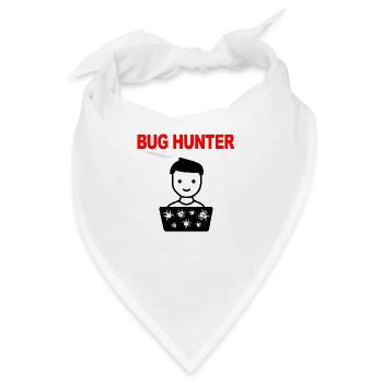 Bug Hunter, Software Testing, Programmer, IT, Bugs - Bandana - Weiß - Vorne