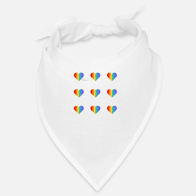 Rainbow heart pattern Bandana