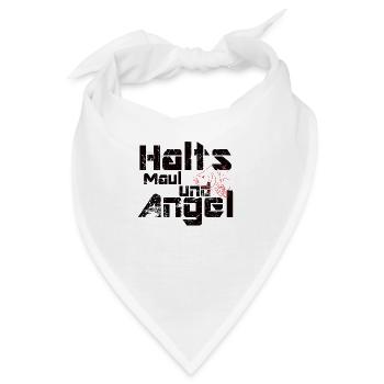 Angel Design lustig Halts maul und angel - Bandana - Weiß - Vorne
