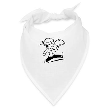 Kochen backen Food - Bandana - Weiß - Vorne