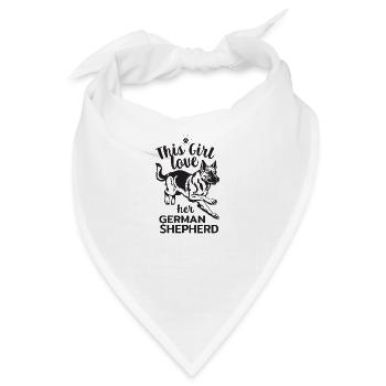 German shepherd - Bandana - Weiß - Vorne