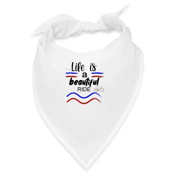 life is a beautiful ride fahrrad - Bandana - Weiß - Vorne