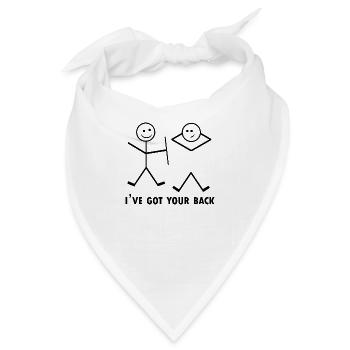 Ich habe deinen Rücken, Stickman. - Bandana - Weiß - Vorne