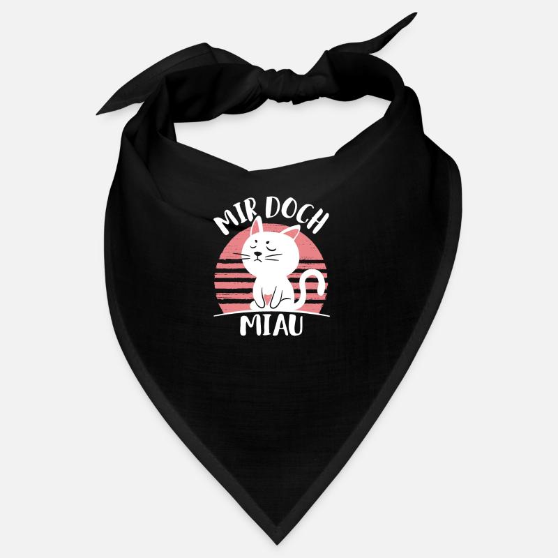 mir doch miau Lustiger Katzen Statement Bandana