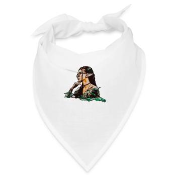Waldelfe im Farn (DDP) - Bandana - Weiß - Vorne