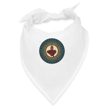 Heiligstes Herz Jesu Christi - Bandana - Weiß - Vorne