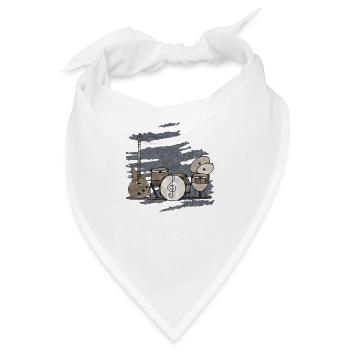 Musikinstrumente - Bandana - Weiß - Vorne