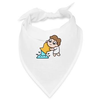 Sternzeichen Wassermann - Bandana - Weiß - Vorne