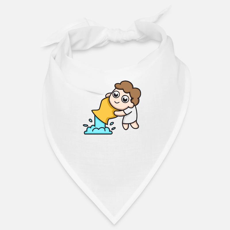 Sternzeichen Wassermann - Bandana - Weiß