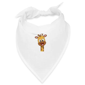 Fröhliche Giraffe - Bandana - Weiß - Vorne