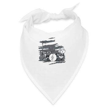 Musikinstrumente - Bandana - Weiß - Vorne