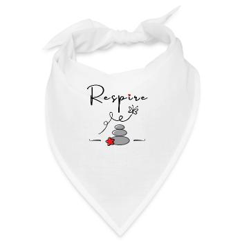 Atmen... Machen Sie eine Pause originelle Geschenkidee - Bandana - Weiß - Vorne
