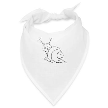 Schnecke lustig zwinkern - Bandana - Weiß - Vorne