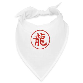 Kanji Dragon - Bandana - Weiß - Vorne