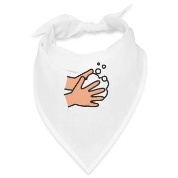 Hände waschen Icon - Bandana - Weiß - Vorne