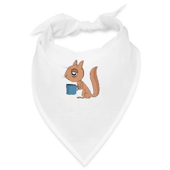 Eichhörnchen müde - Bandana - Weiß - Vorne