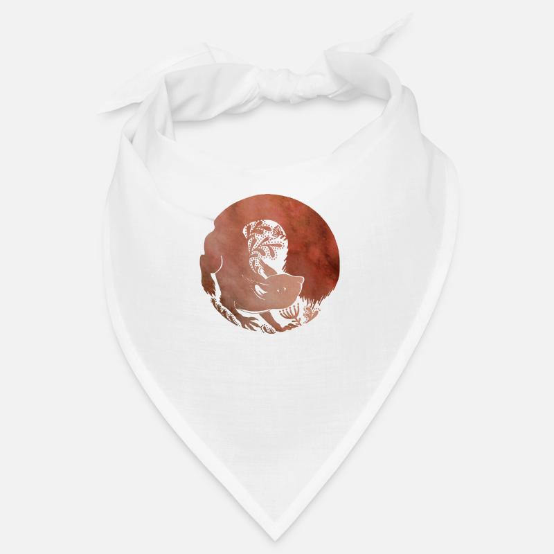 Wiewiórka - Eichhörnchen - Bandana - Weiß