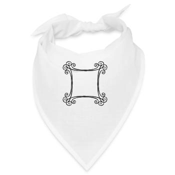 Verzierung Dekorativer Rahmen - Bandana - Weiß - Vorne