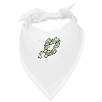 Großes Geld, das zu Ihnen für Reichtum und Wohlstand fliegt. - Bandana - Weiß - Vorne