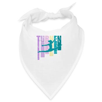 Turnen, Mädchen Bodenturnen - Bandana - Weiß - Vorne
