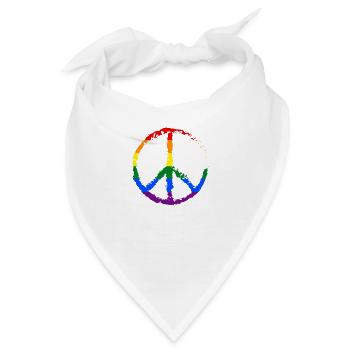 LGBT-Regenbogenflagge - Bandana - Weiß - Vorne