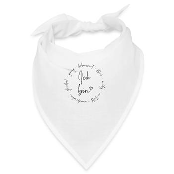 Ich bin Liebenswert Stark Glücklich - Bandana - Weiß - Vorne