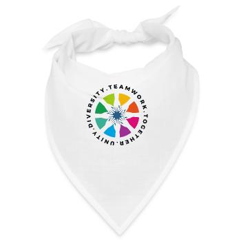 UNITY DIVERSITY . TEAMWORK TOGETHER . brand new - Bandana - Weiß - Vorne